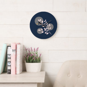 Modern Boho Round Acrylic Large Clock