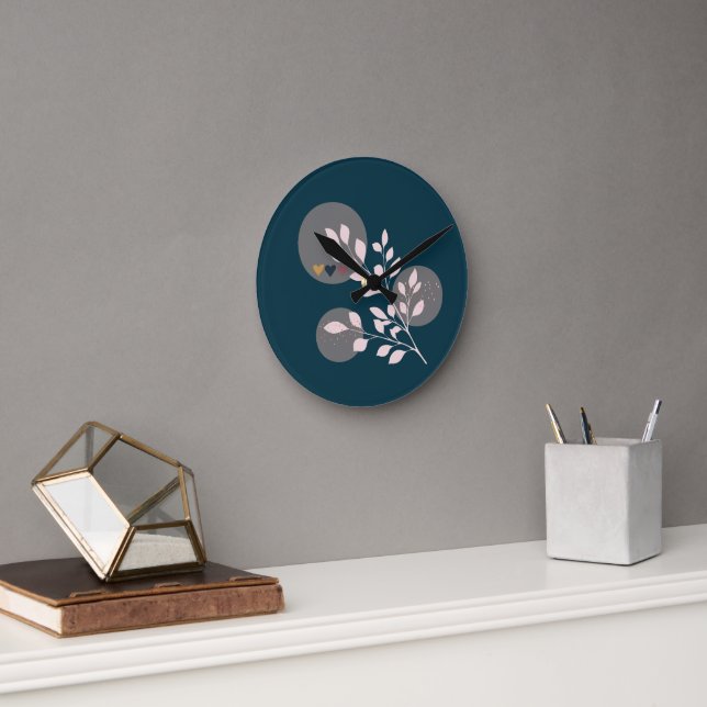  Modern Boho Round Acrylic Wall Clock (Office)