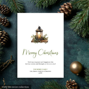 Modern Boho Rustic Earthy Christmas Greeting Card