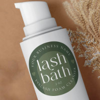 Modern Boho Sage Green Lash Bath Foam Cleanser