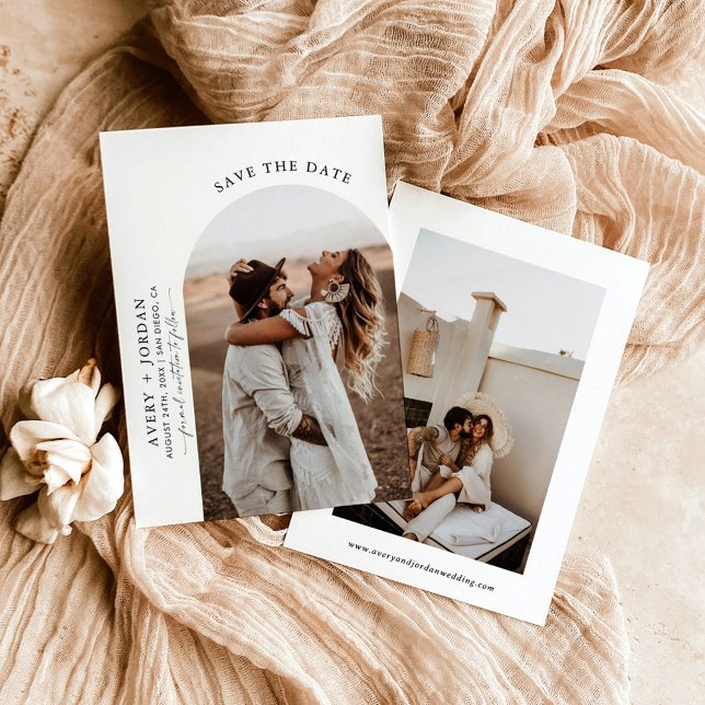 Modern Boho Save the Date | Photo Minimalist Cards (Creator Uploaded)