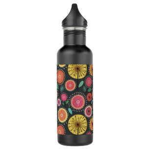 Modern Boho Scandi folk floral 710 Ml Water Bottle