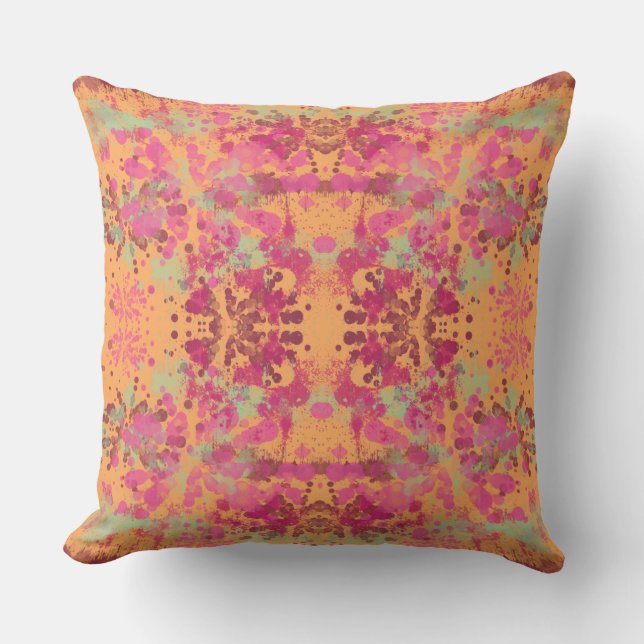 Modern Boho Splash Pattern Cushion (Front)
