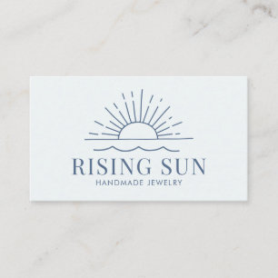 Modern Boho Sun and Beach Wave Business Card