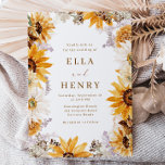 Modern Boho Sunflower Wedding Invitation<br><div class="desc">Modern Boho Sunflower Wedding Invitation

See matching wedding stationery in Niche and Nest store below.</div>