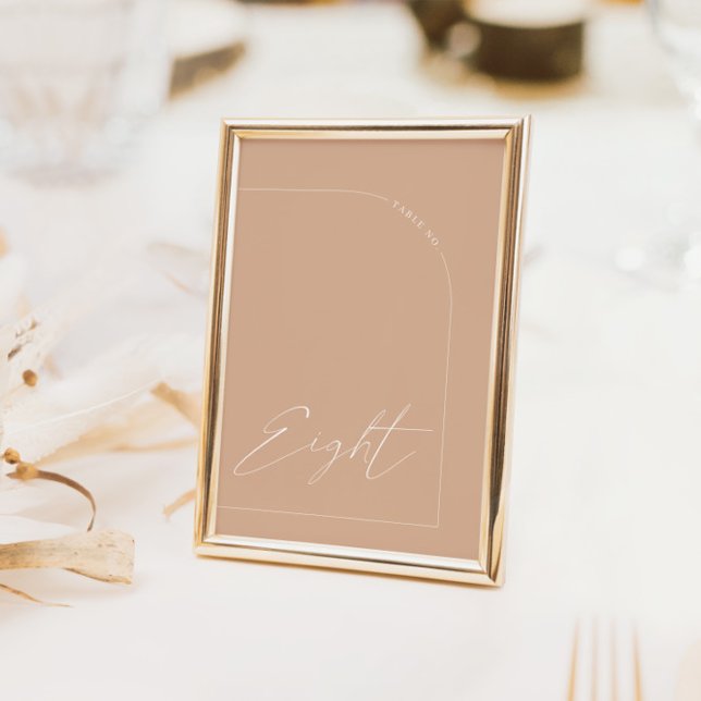 Modern Boho Tan Arch Table Eight Table Number (Modern Boho Tan Arch Table Eight Table Number)