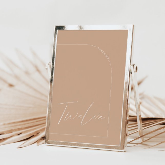 Modern Boho Tan Arch Table Twelve Table Number (Modern Boho Tan Arch Table Twelve Table Number)