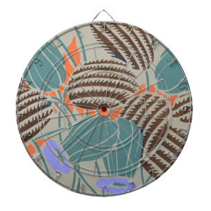Modern Boho Teal & Lavender Floral Decor Dartboard