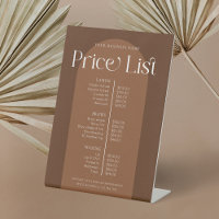 Modern Boho Terracotta Hair Nails Salon Price List