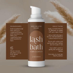 Modern Boho Terracotta Lash Bath Cleanser Wrapper Rectangular Sticker