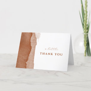 Modern Boho Terracotta Ombre Desert Baby Shower  Thank You Card