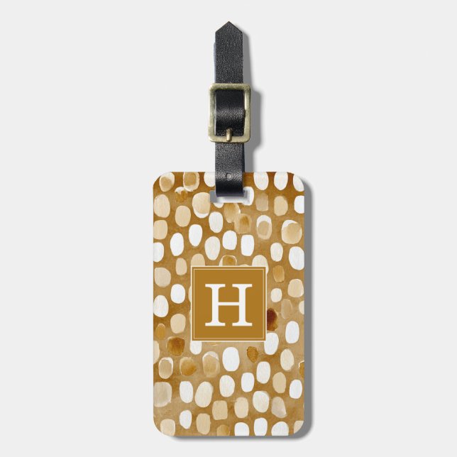 Modern Boho Texture Luggage Tag (Front Vertical)