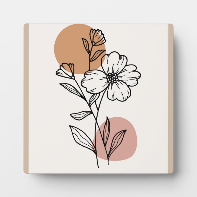 Modern boho trendy  design  plaque (Front)