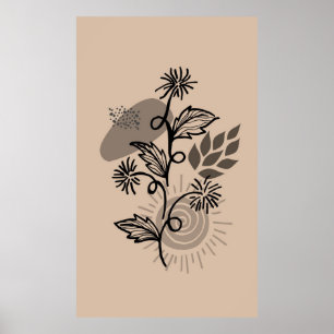 Modern boho trendy design poster