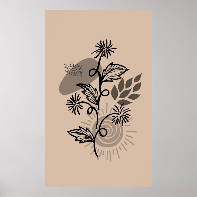 Modern boho trendy design  poster (Front)