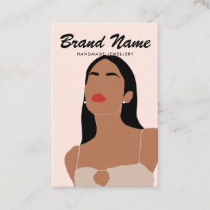 Modern Boho Trendy Woman Earrings Display Business Card
