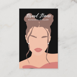 Modern Boho Trendy Woman Earrings Display Business Card
