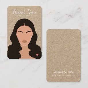Modern Boho Trendy Woman Stud Earrings Display Business Card