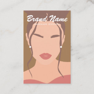 Modern Boho Trendy Woman Stud Earrings Display Business Card