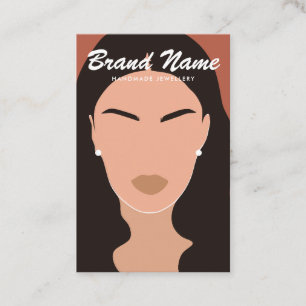 Modern Boho Trendy Woman Stud Earrings Display Business Card
