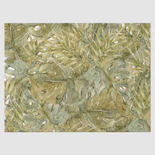 Modern Boho Tropical Leaves Dried Palm Tissue Paper