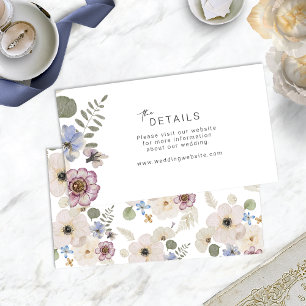 Modern Boho Wedding Details Card