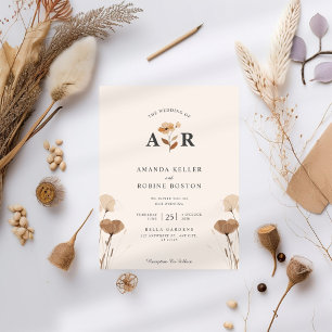 Modern Boho Wedding Invitation