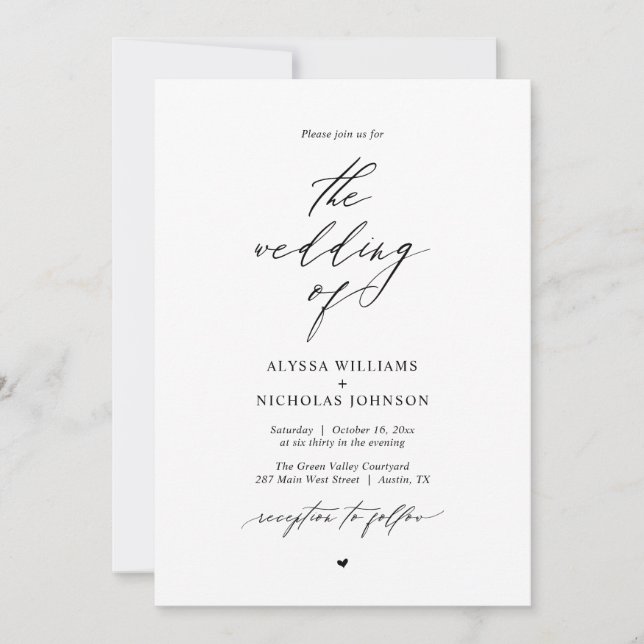 Modern Boho Wedding Invitation (Front)