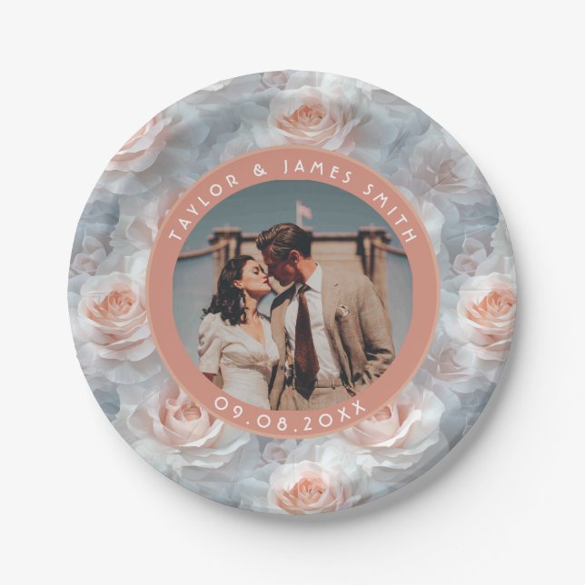 Modern Boho Wedding Plates For Wedding Guest Favou (Front)