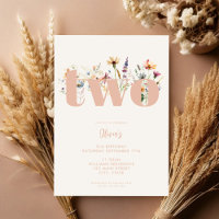 Modern Boho Wildflower 2nd Birthday