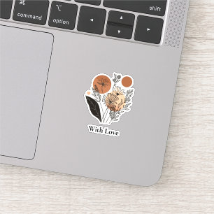 Modern Boho Wildflower Botanical Vinyl Sticker 