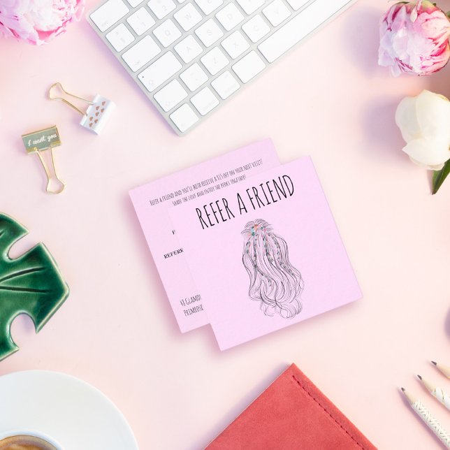 Modern Boho Wildflower Bridal Hair Stylist Floral Appointment Card (Creator Uploaded)