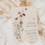 Modern Boho Wildflowers Wedding Invitation<br><div class="desc">Modern Boho Wildflowers Wedding Invitation. This stylish & elegant monogrammed wedding invitation features gorgeous hand-painted watercolor wildflowers arranged as a lovely wreath perfect for spring,  summer,  or fall weddings. Find matching items in the Boho Wildflower Wedding Collection.</div>