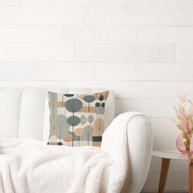 Modern Boho with Trees Cushion (Couch)
