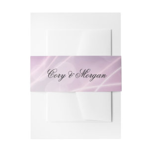 Modern Bokeh Beautiful Lavender Wedding Invitation Belly Band