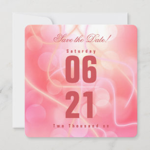 Modern Bokeh Candy Cotton Pink with Typography