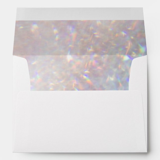 Modern Bokeh Glitter Sparkle Glam Envelope (Back (Bottom))