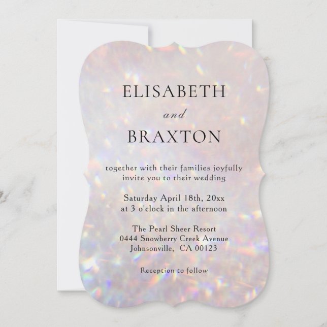 Modern Bokeh Glitter Sparkle Glam Invitation (Front)