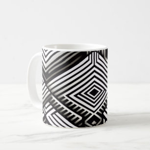 Modern bold Abstract Monochrome Geometric Pattern Coffee Mug