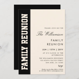 Modern Bold and Minimalist Family Reunion Invitation