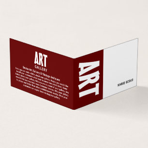 Modern Bold, Art Dealer, Detailed Business Card