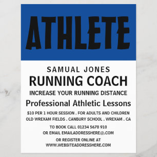 Modern Bold, Athletics Lesson Advert Flyer