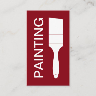Modern Bold Black And White Painter Business Card