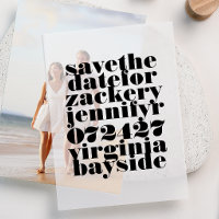 Modern Bold Black Scripti Save The Date