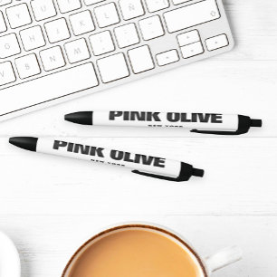 Modern Bold Black Typography White Ink Pen