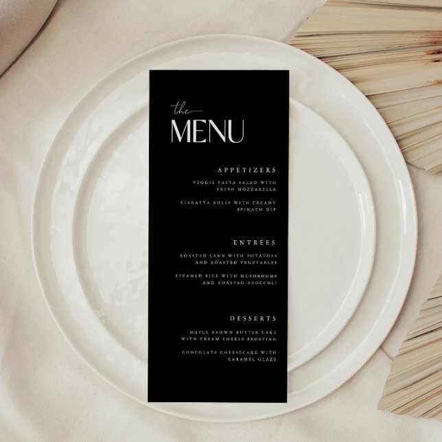 Modern Bold Black Wedding Menu (Creator Uploaded)