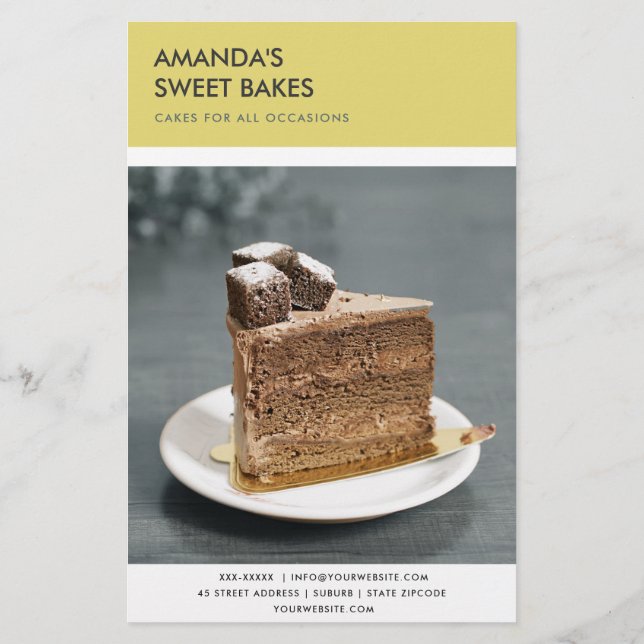 MODERN BOLD BLACK YELLOW PHOTO PRICING SERVICE FLYER (Back)