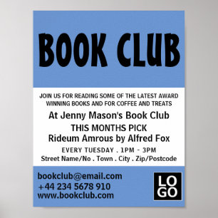 Modern Bold, Book Club Advertising Poster