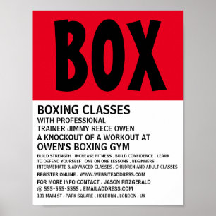 Modern Bold, Boxing Class Advert Poster