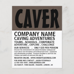 Modern Bold, Caving Adventure Advertising Flyer